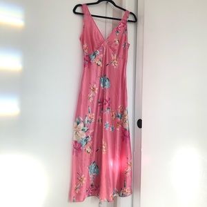 Jones New York Pink Floral Maxi Dress